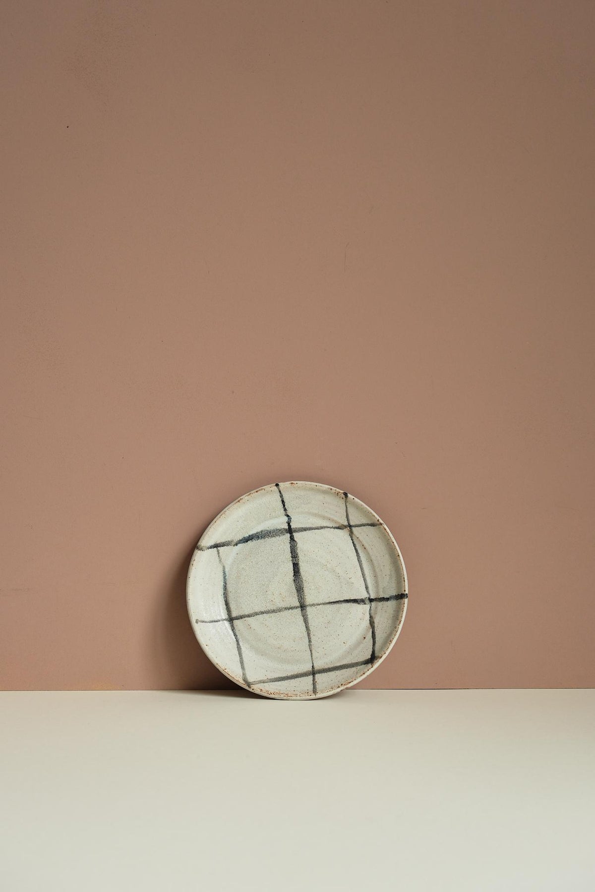 Grid Hand Painted Plate by Pip Hartle