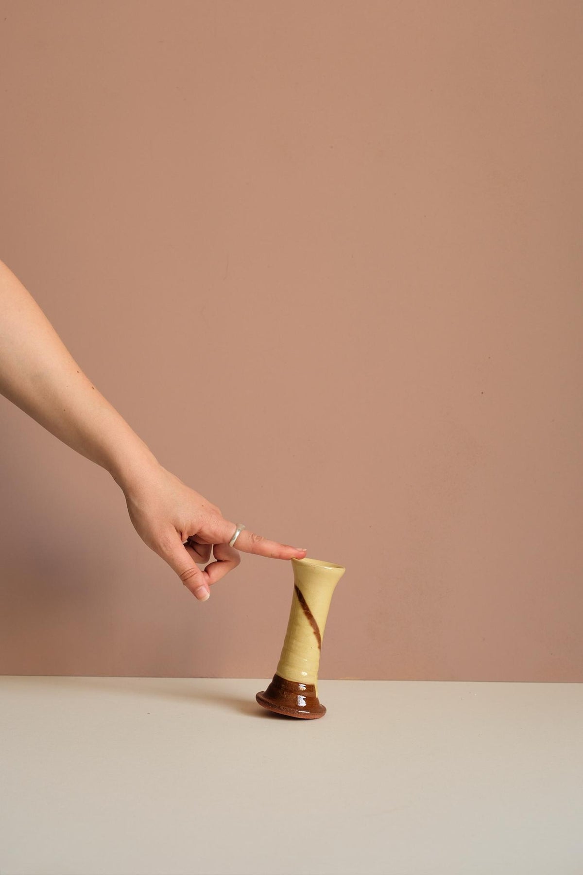 Slip Glaze Candle Holder by Rob Towler
