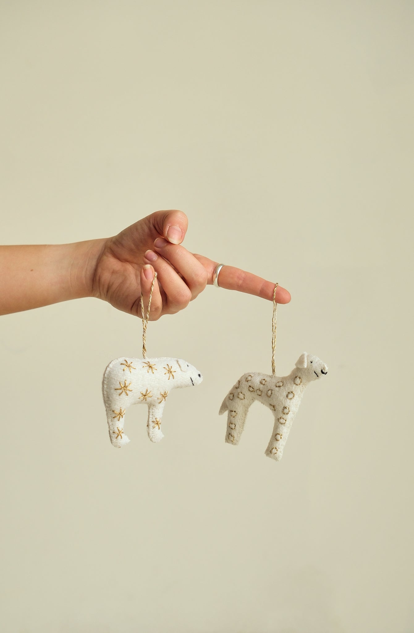 Embroidered Polar Bear Decoration