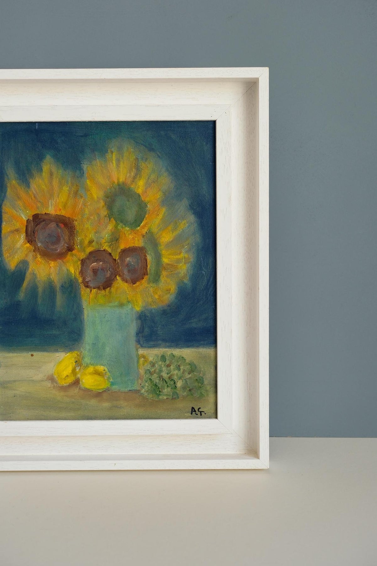 Sunflowers in The Blue Original Artwork by Angus Gribbon