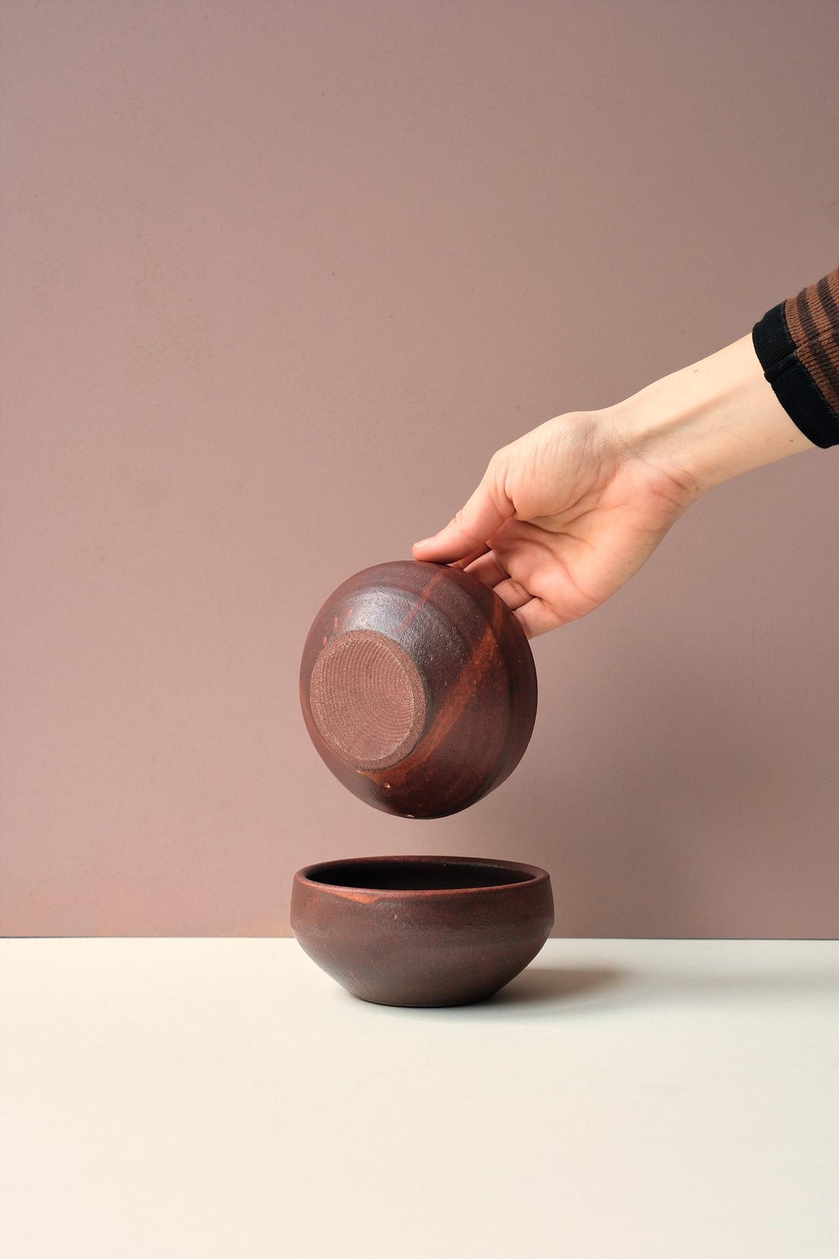 Small Red-Brown Glaze Bowl by Grace McCarthy