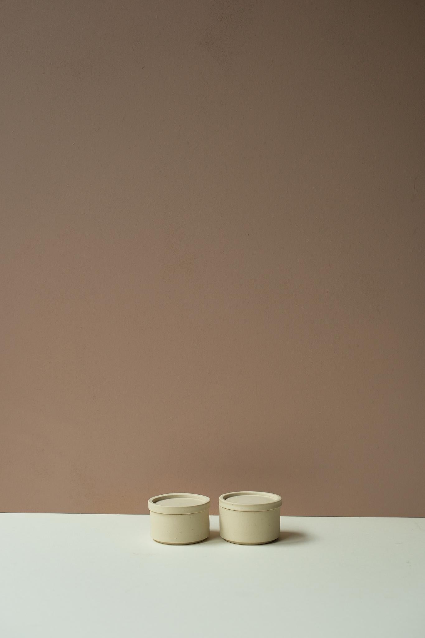 Toile Small Sat & Pepper Jar Pair by Y.Pottery