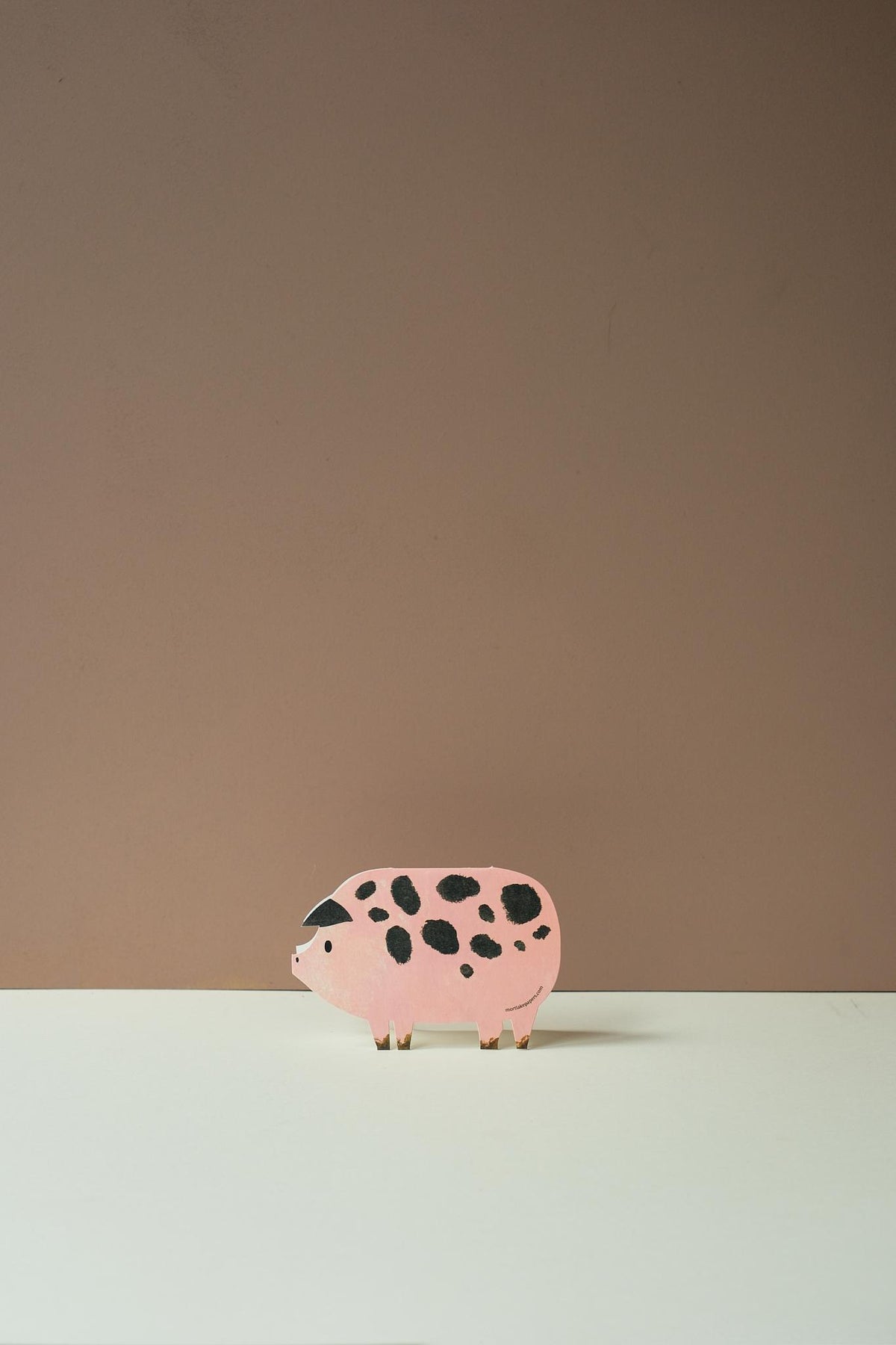 Pig Greetings Card by Mortlake Papers