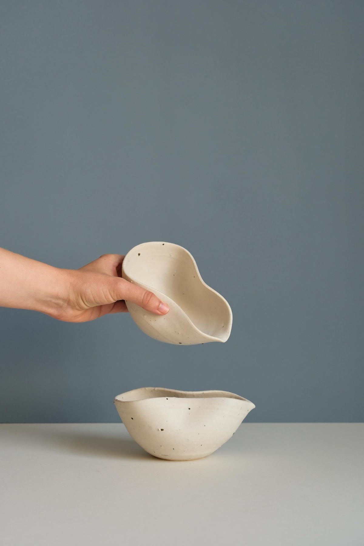 Matt White Pouring Bowl by Ellen Pearce-Davies