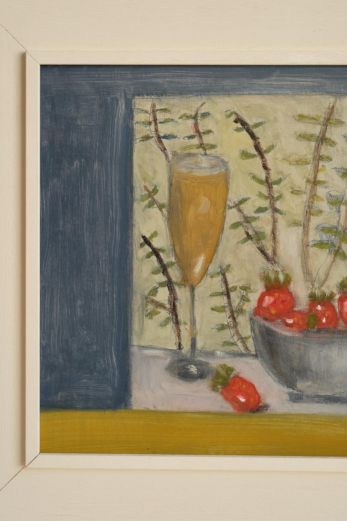 Strawberries with Champagne Painting Original Artwork by Angus Gribbon