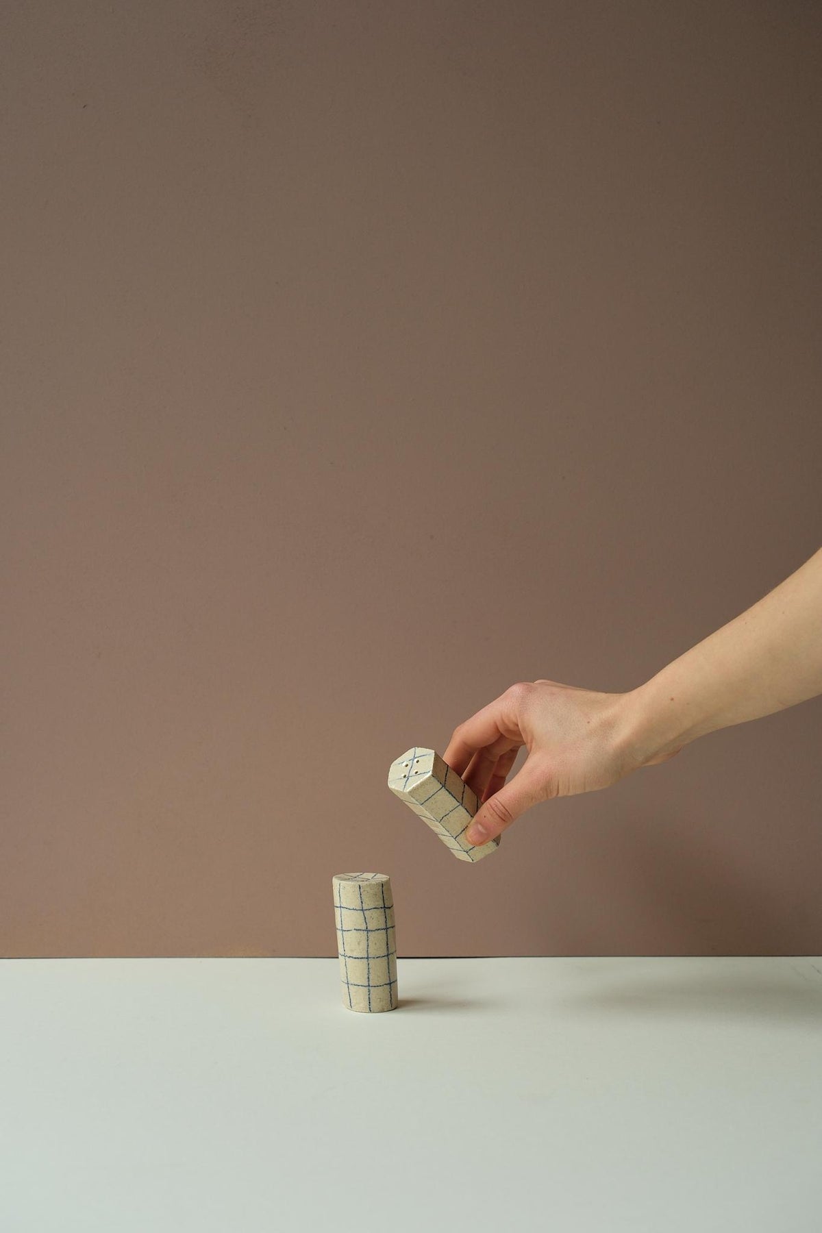 Grid Salt & Pepper Shakers