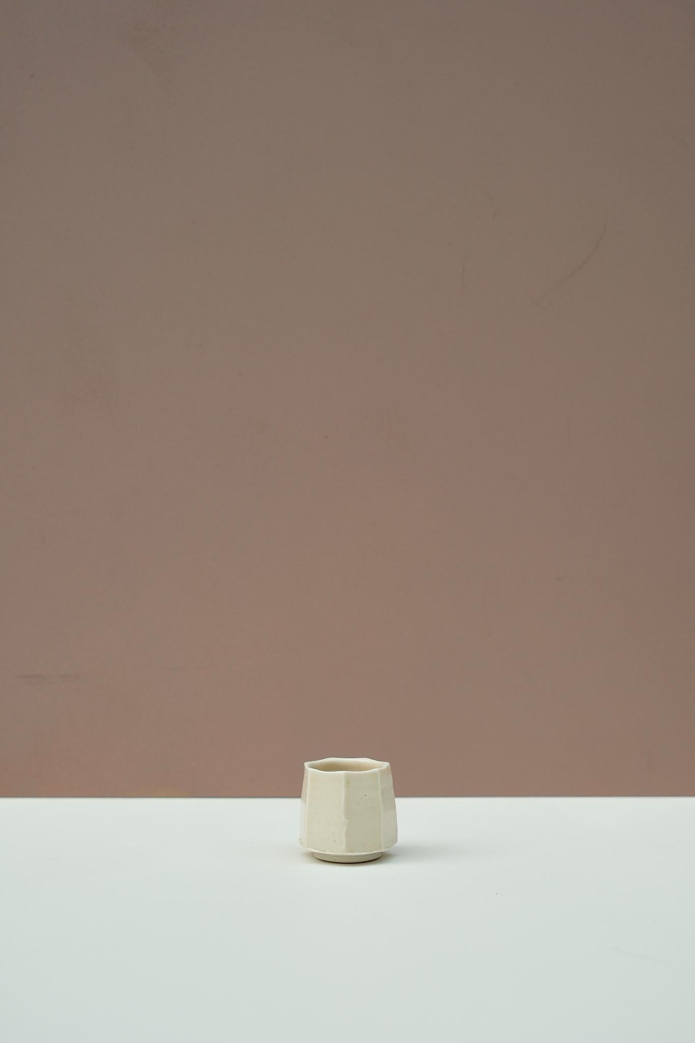 Faceted Porcelain Cortado Cup by Robert Hunter
