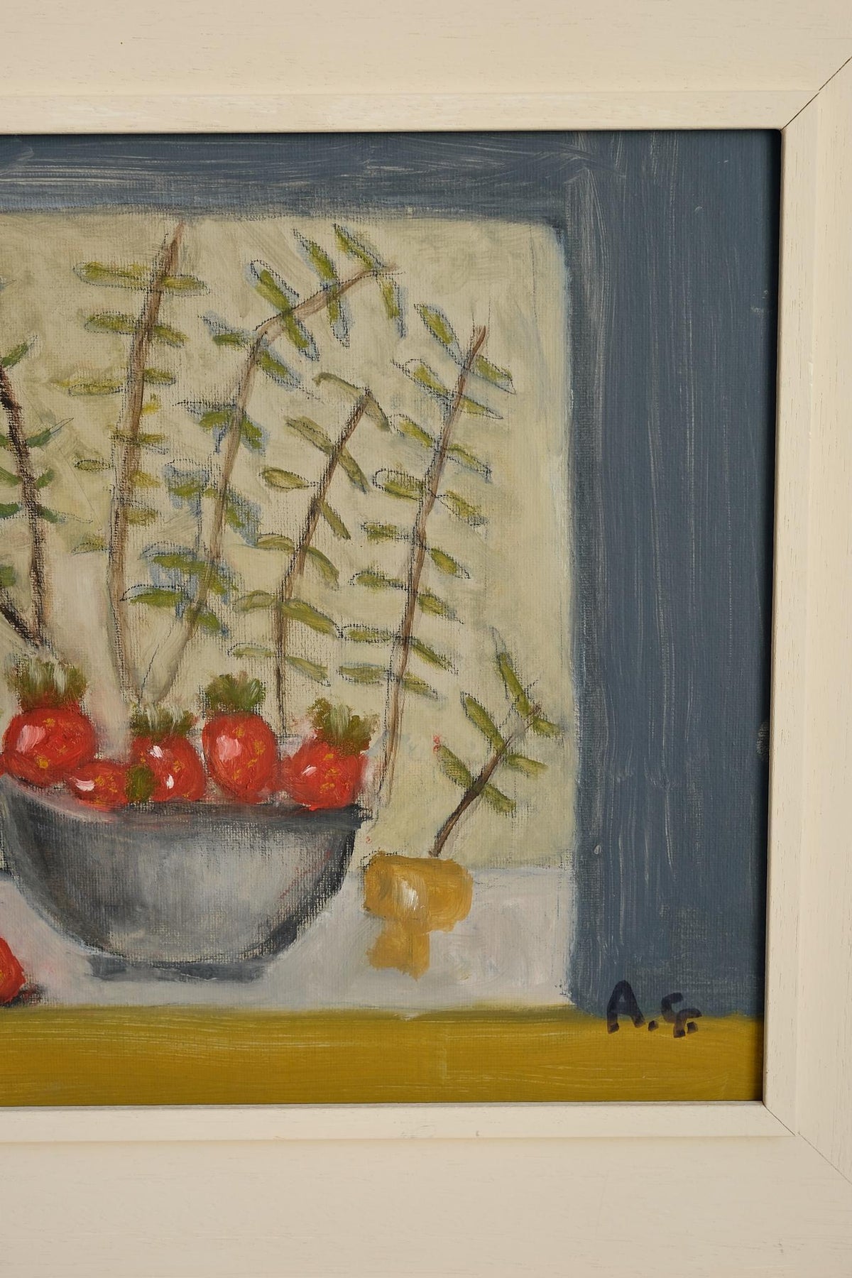Strawberries with Champagne Painting Original Artwork by Angus Gribbon