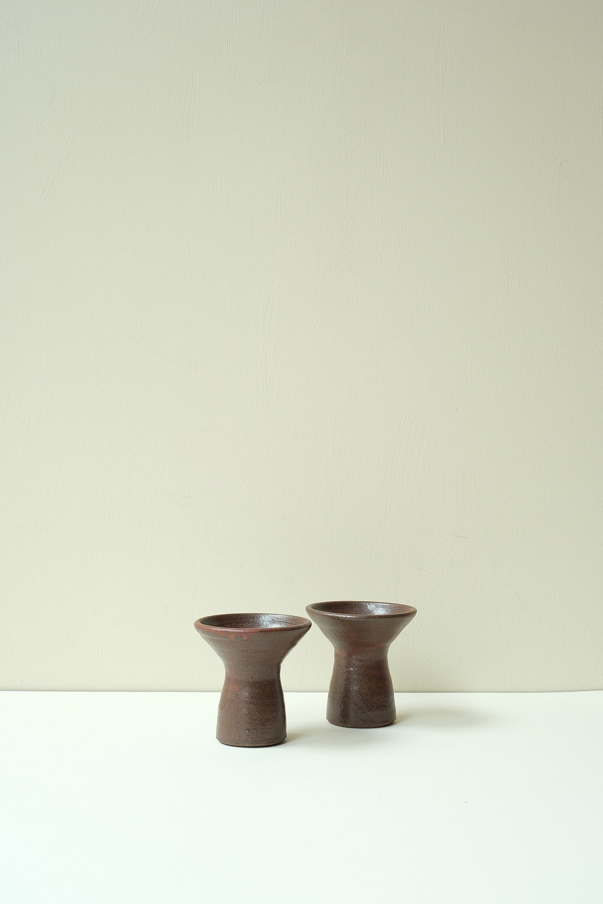 Red Glaze Short Ceramic Candlestick