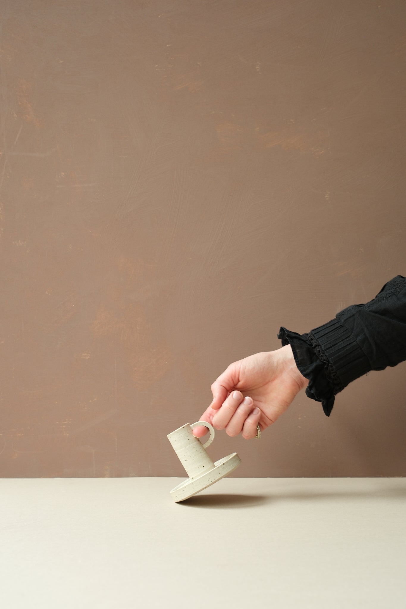 Speckle Handled Candleholder