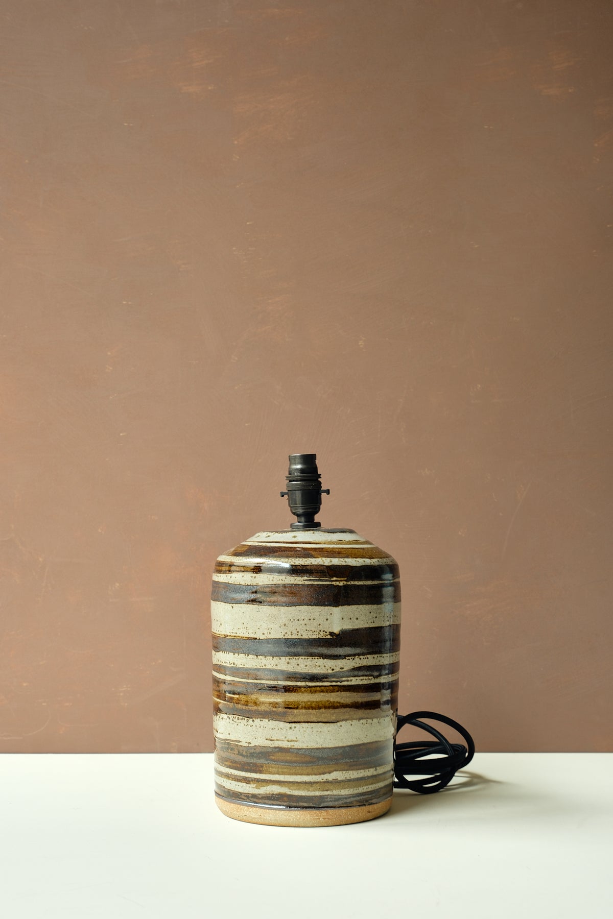 Stripe Glaze Ceramic Lamp by Jack Welbourne