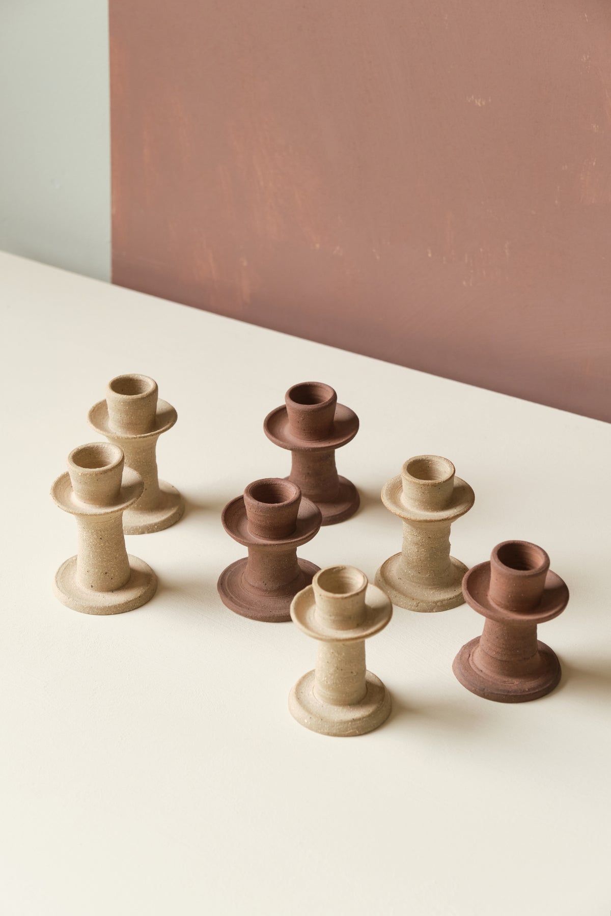 Short Stoneware Candleholder