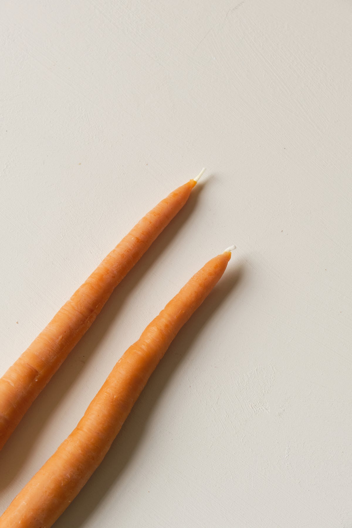 Carrot Beeswax Candlestick Pair