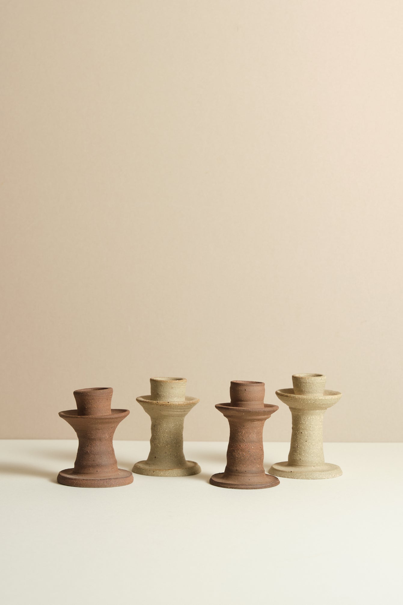 Short Stoneware Candleholder