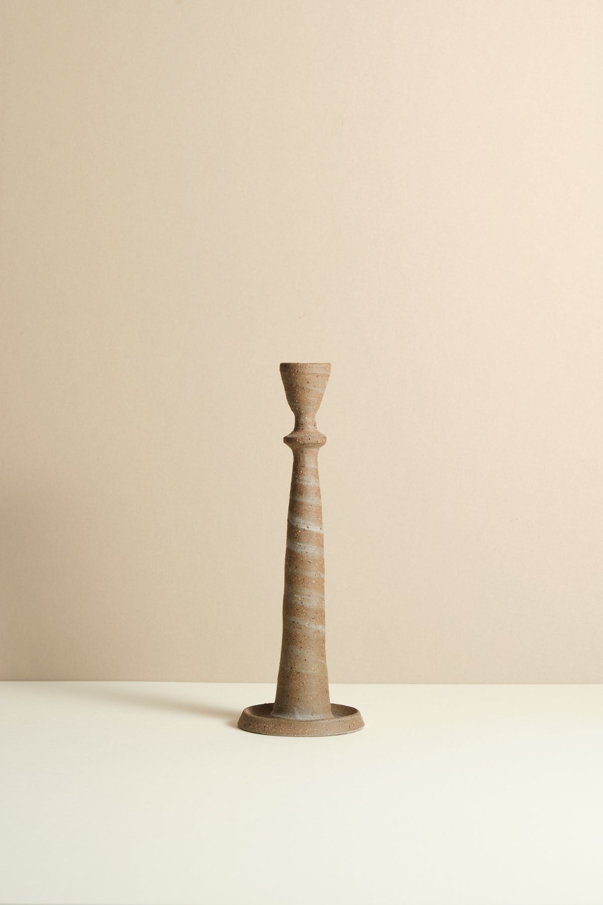Large Stoneware Candlestick