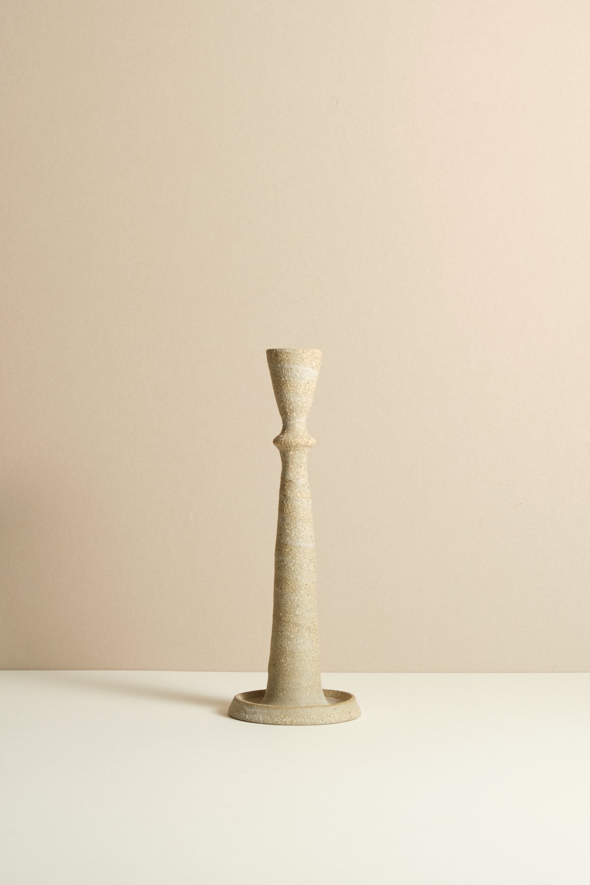 Large Stoneware Candlestick