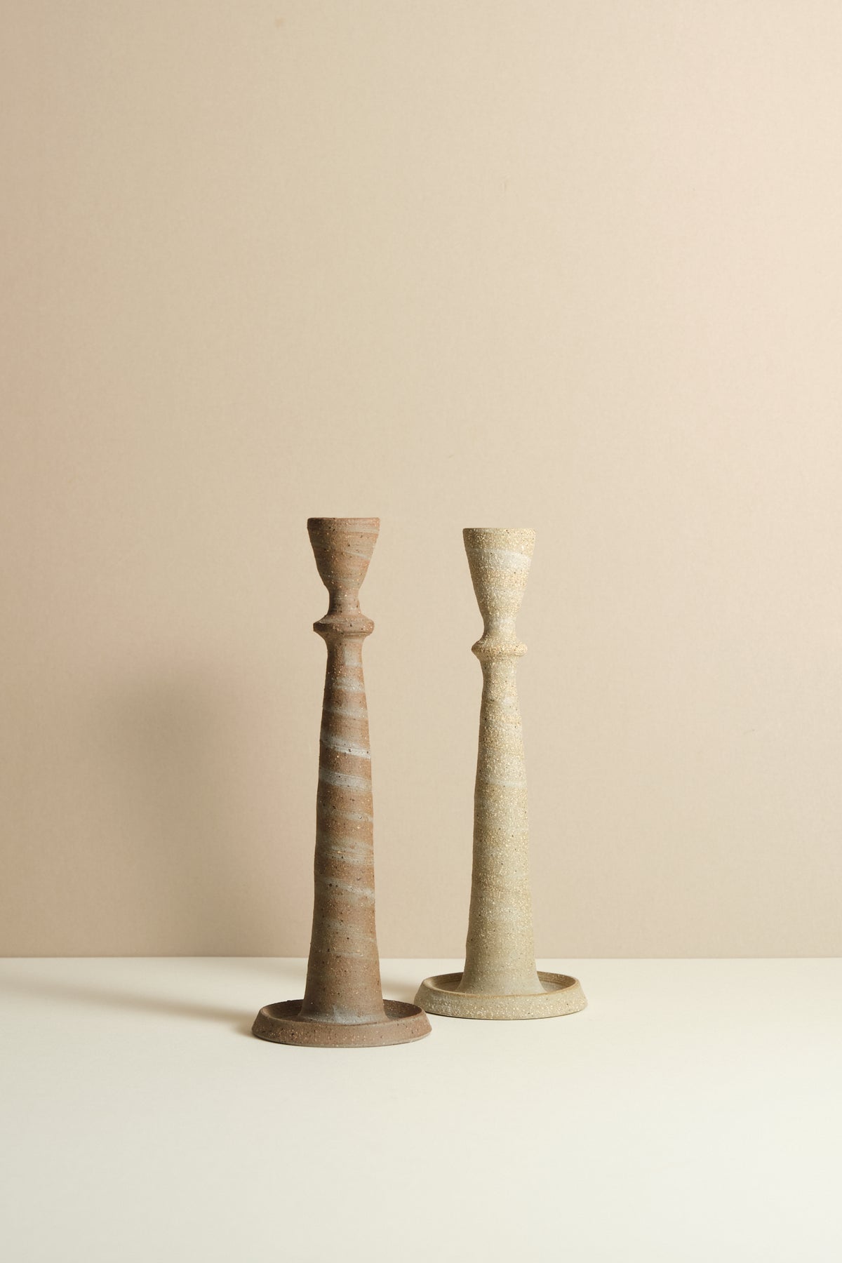 Large Stoneware Candlestick