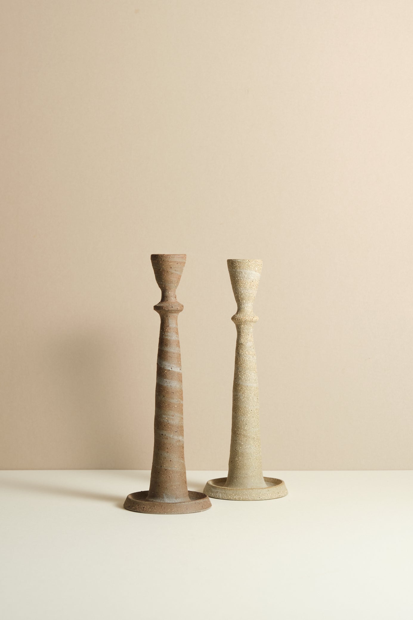 Large Stoneware Candlestick