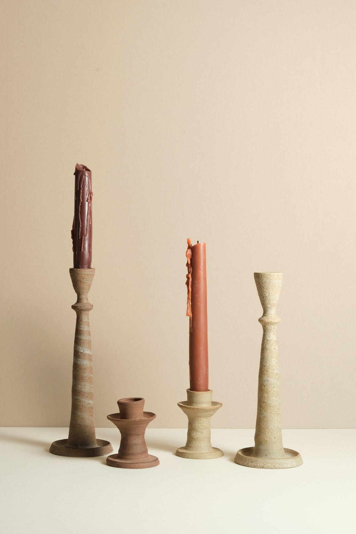 Large Stoneware Candlestick