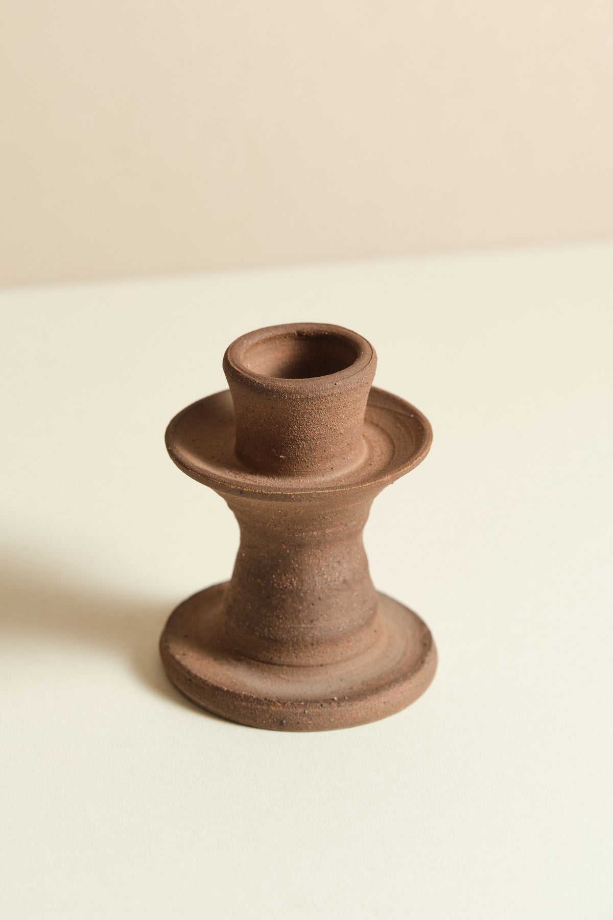 Short Stoneware Candleholder