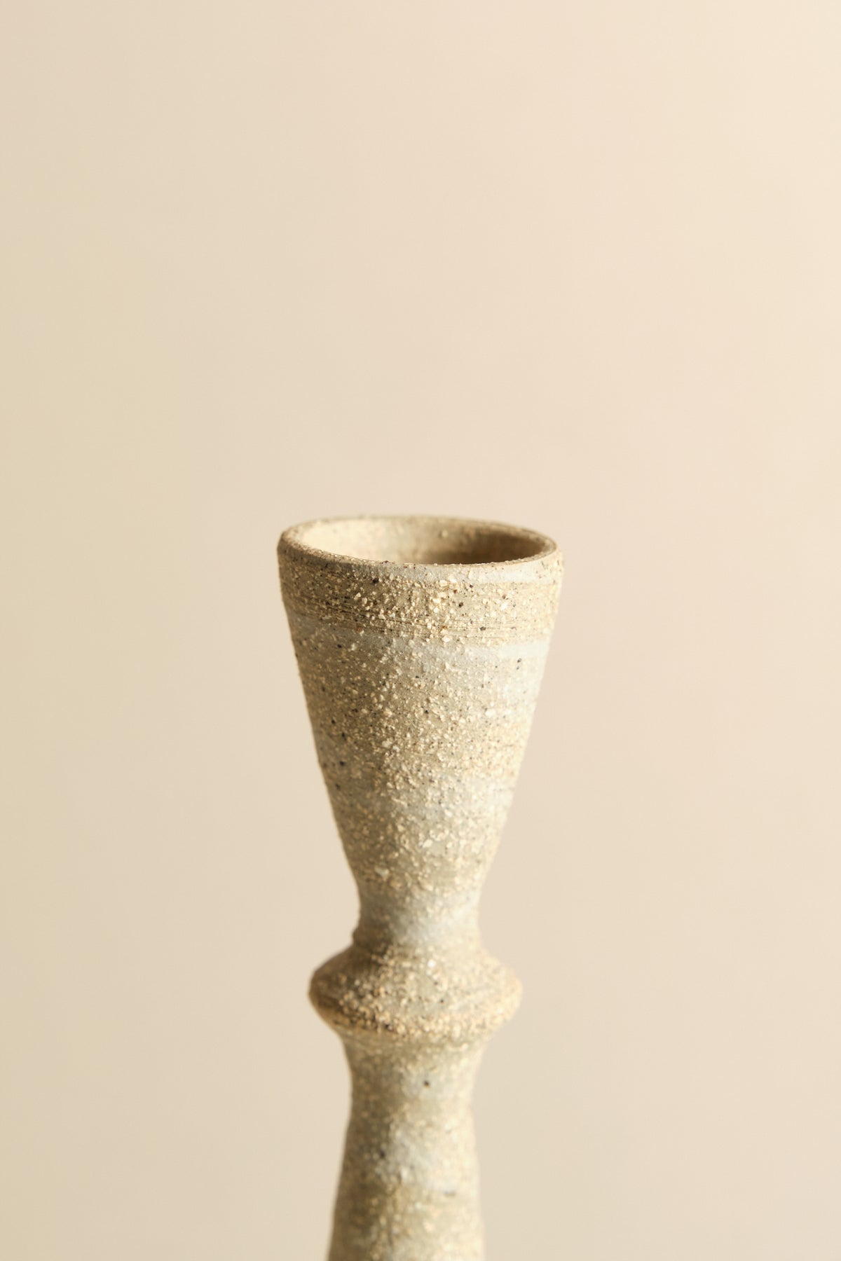 Large Stoneware Candlestick