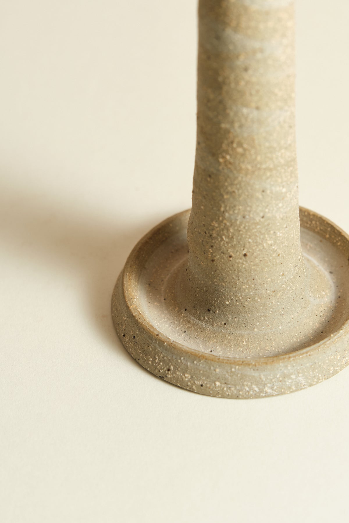 Large Stoneware Candlestick