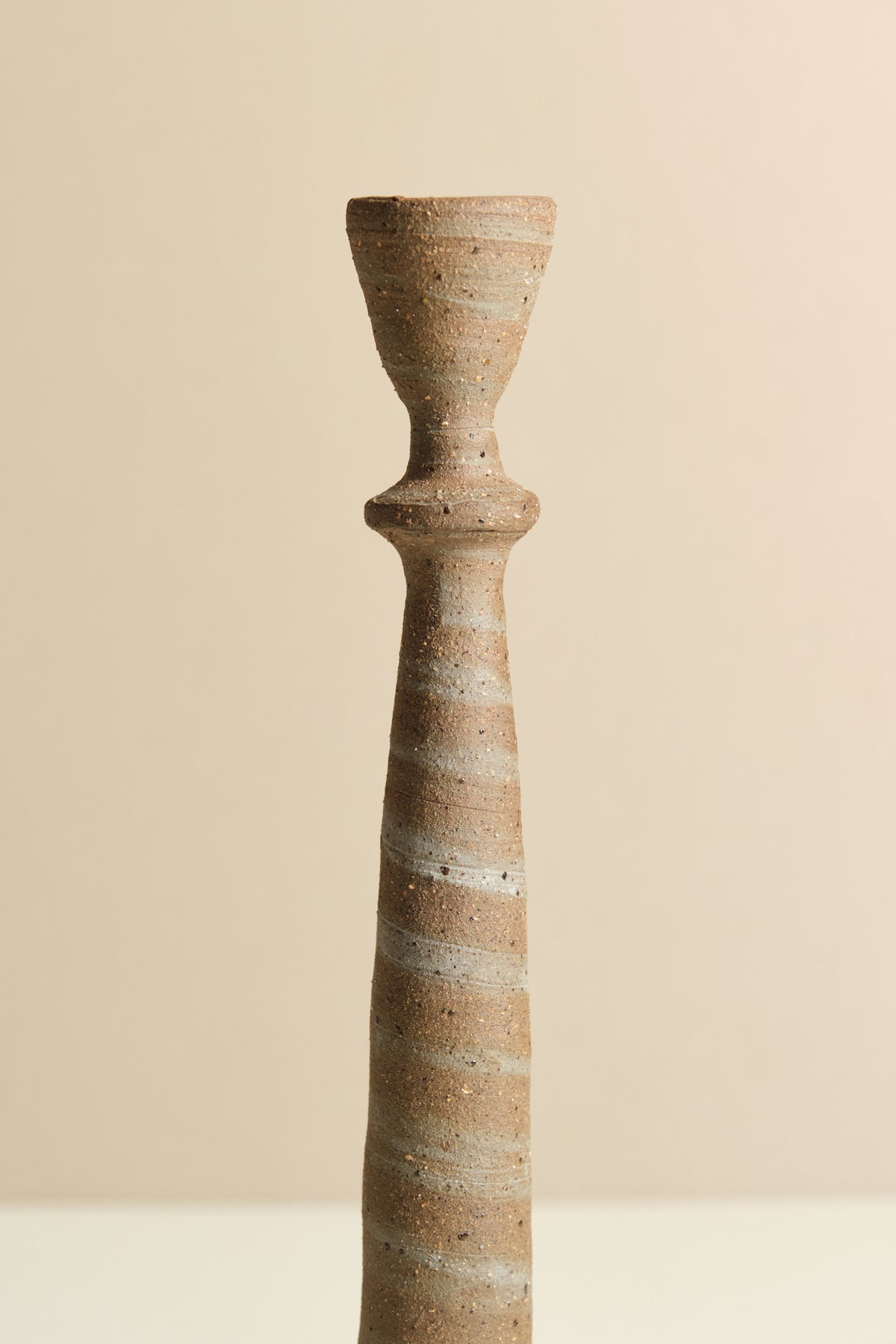 Large Stoneware Candlestick