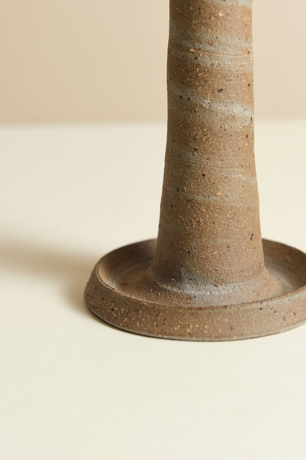 Large Stoneware Candlestick