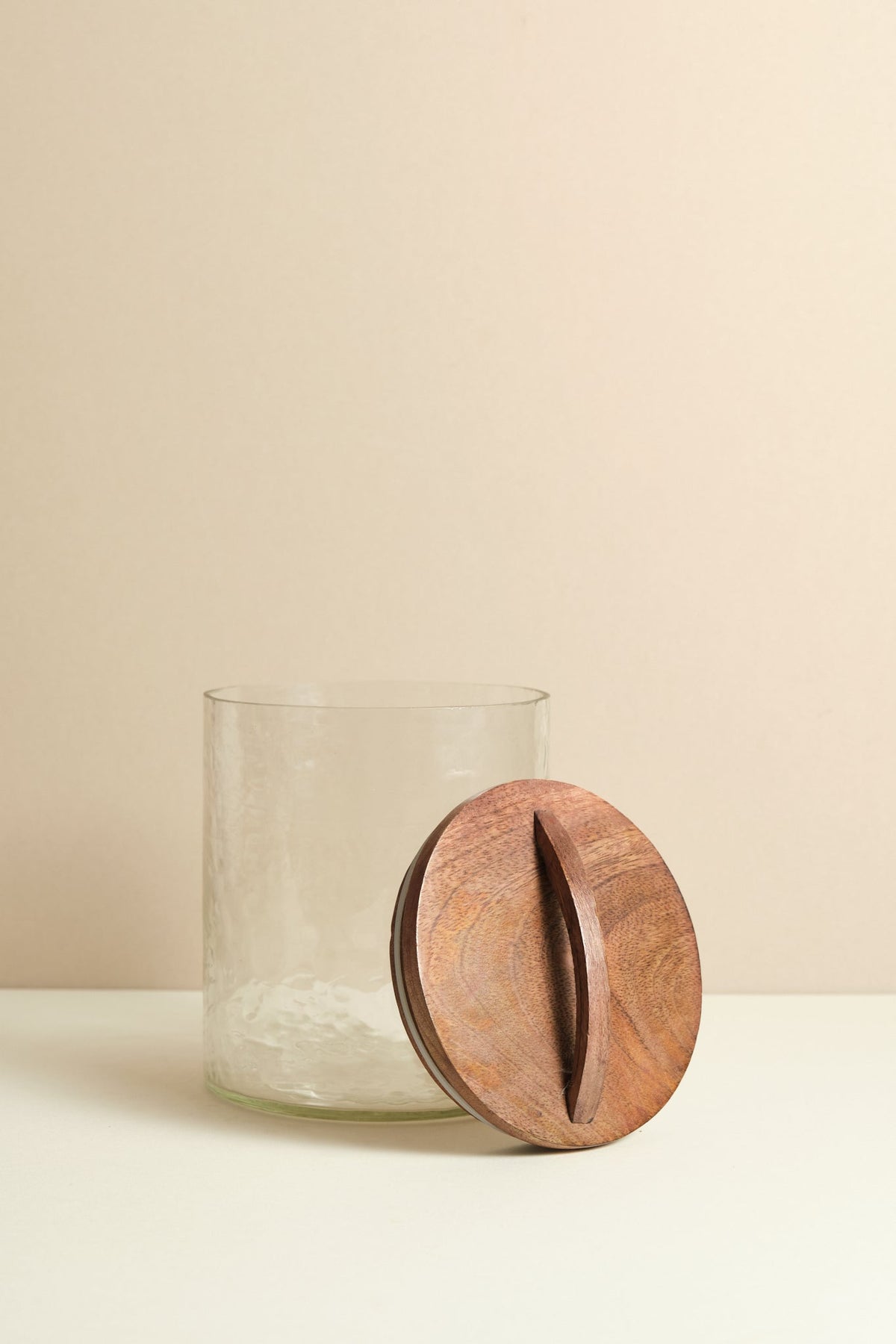 Hammered Glass Cannister