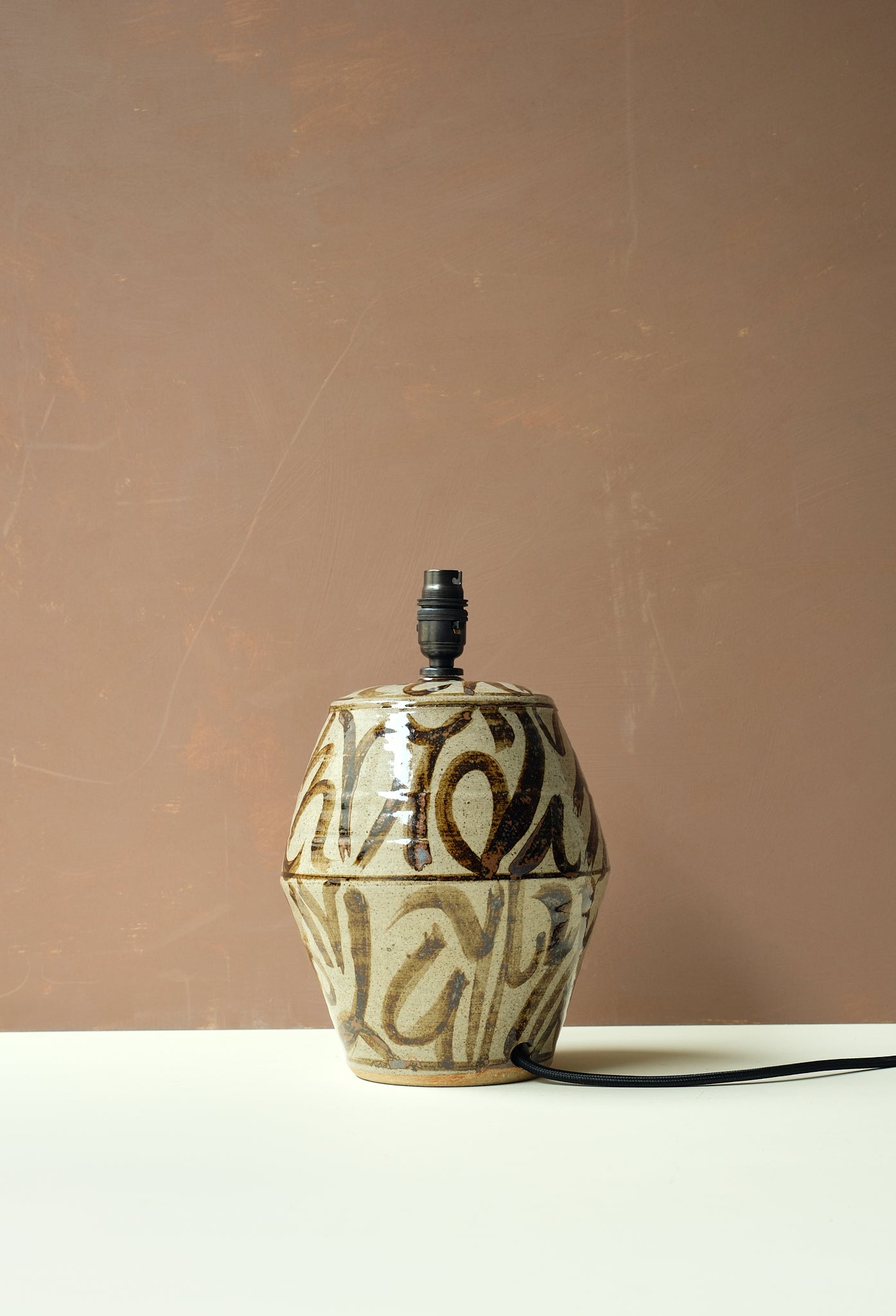 Abstract Painted Ceramic Lamp