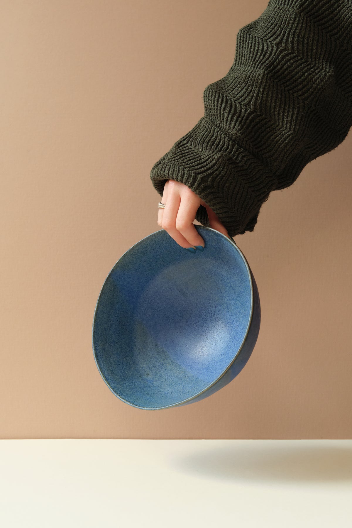 Blue Rounded Bowl by Jayne Kersten