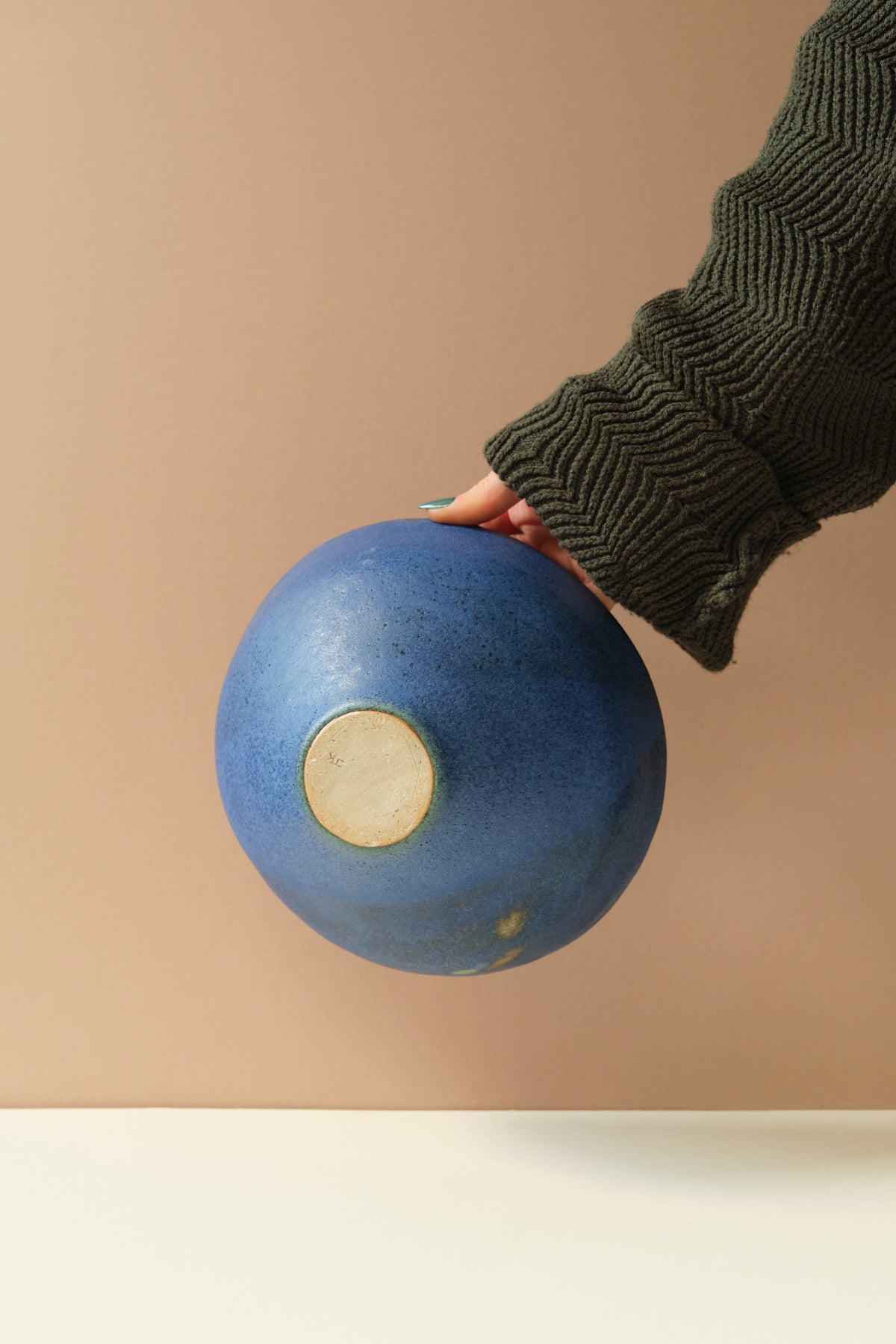 Blue Rounded Bowl by Jayne Kersten