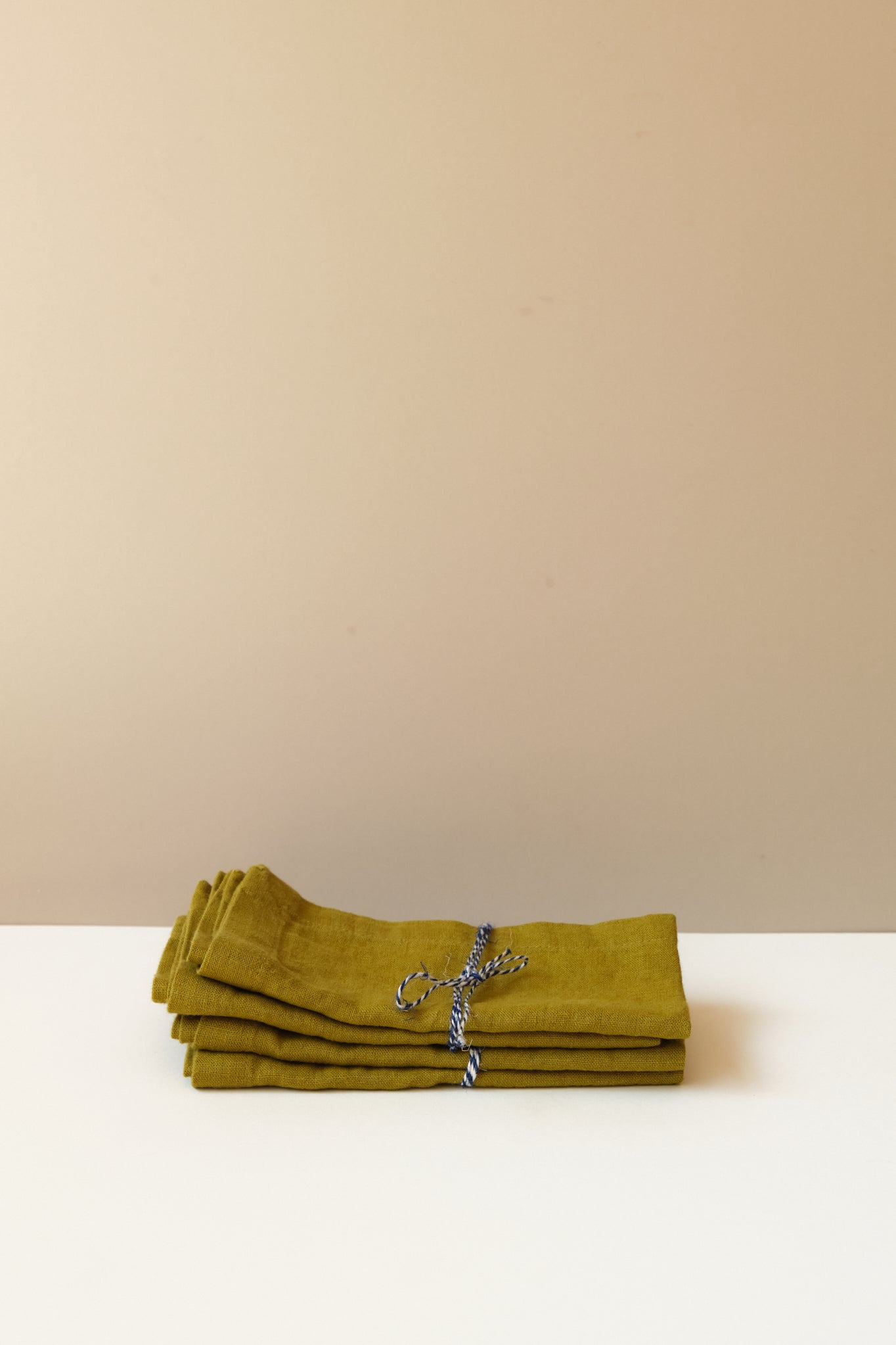 Moss Green Linen Napkin Pair