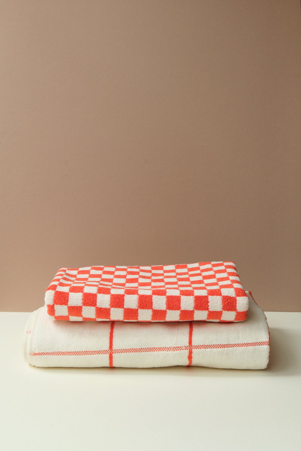 Grid Pattern Cotton Bath Towels