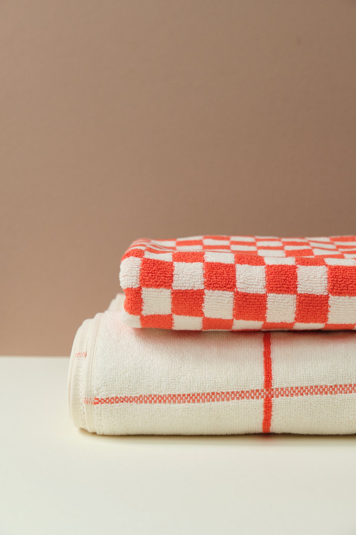 Grid Pattern Cotton Bath Towels