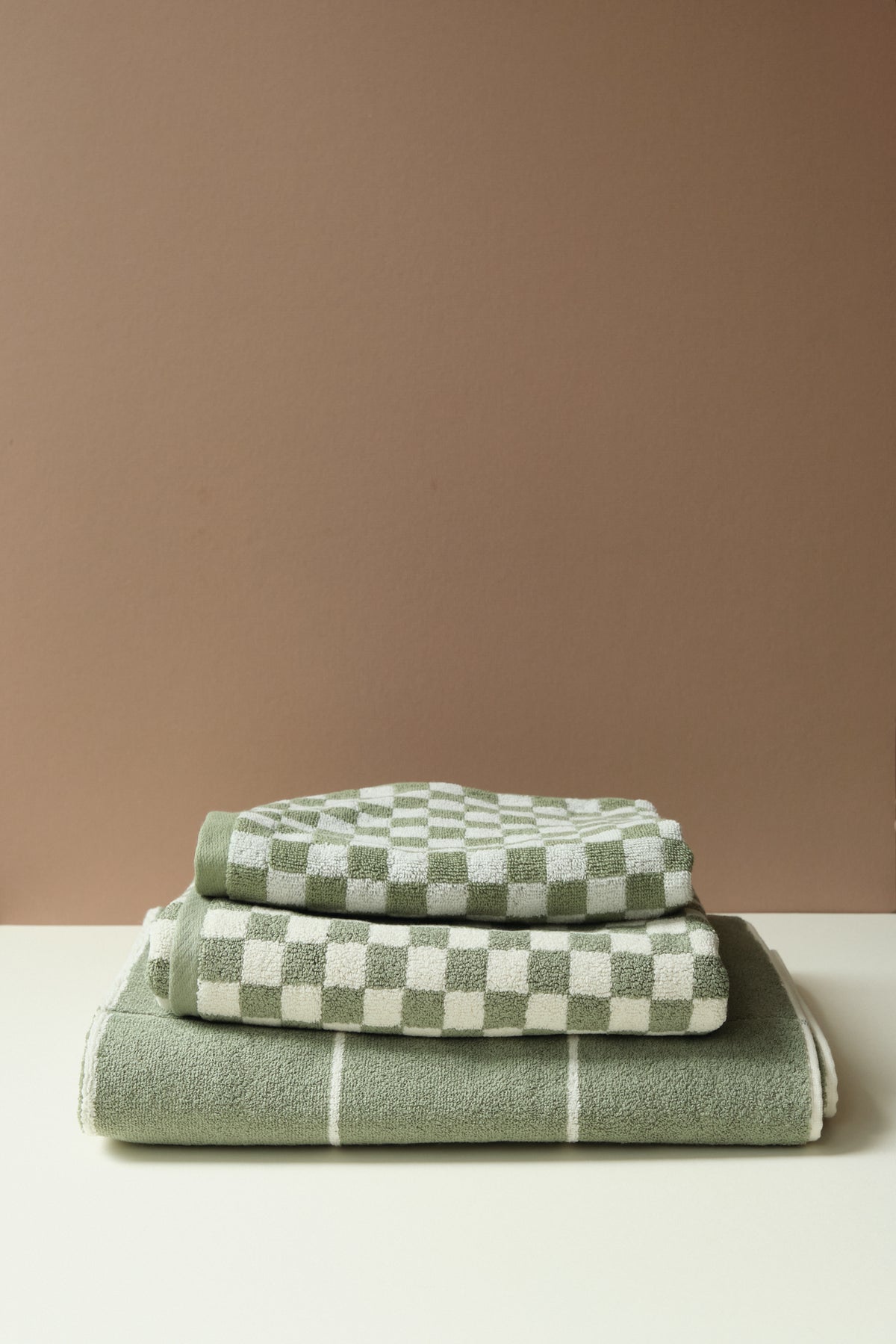 Grid Pattern Cotton Bath Towels