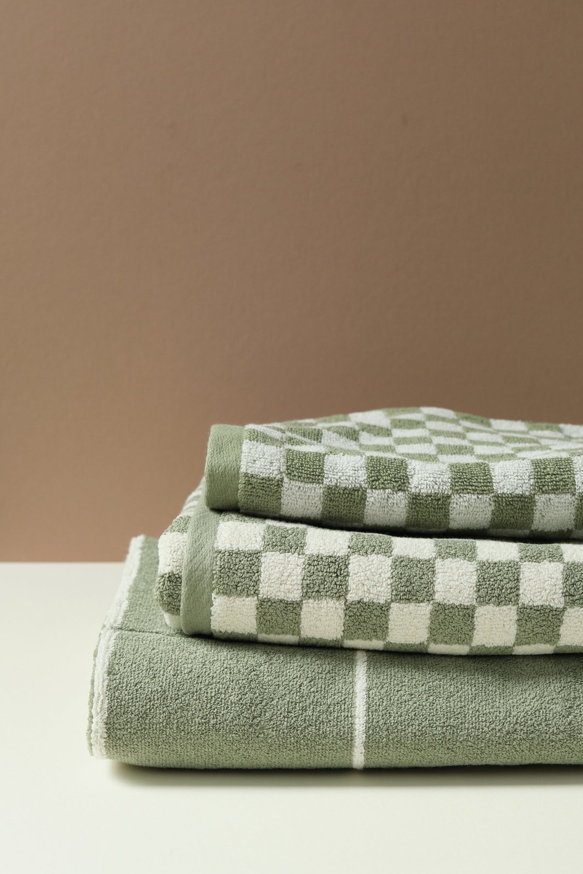 Grid Pattern Cotton Bath Towels