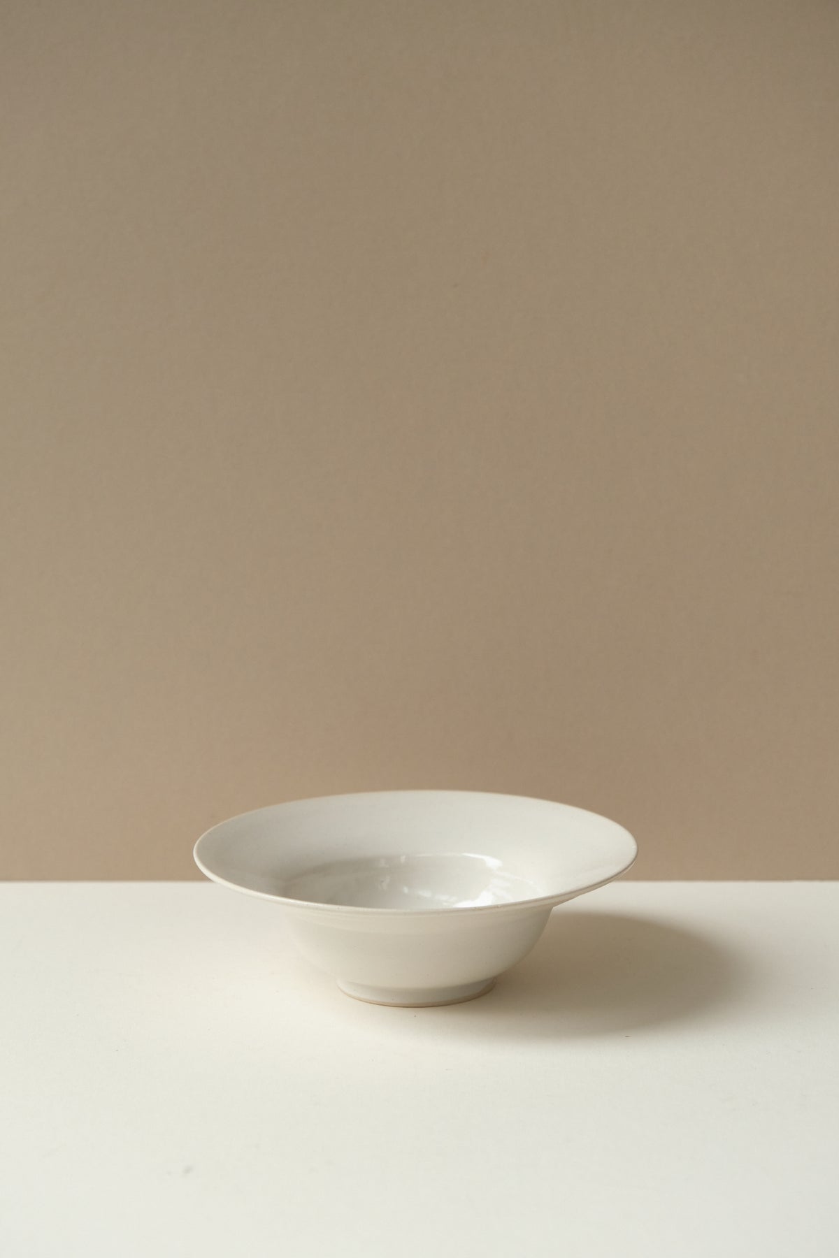 White Wide Rim Dessert Bowl by James Galbraith Kirkpatrick