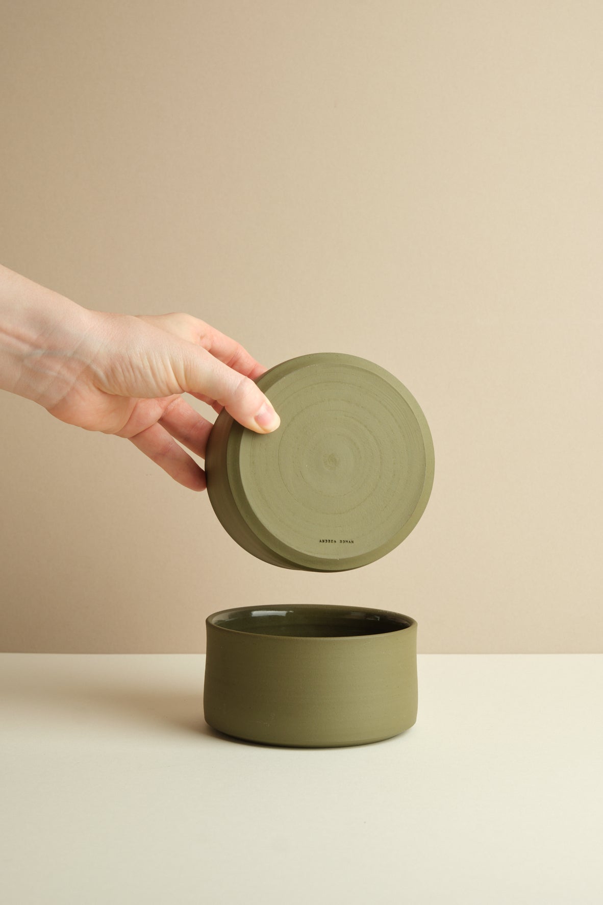 Moss Green Breakfast Bowl by Andrea Roman
