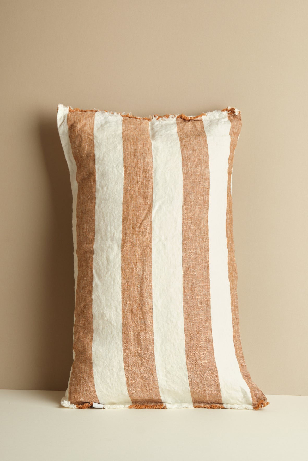Rust Stripe Rectangular Cushion