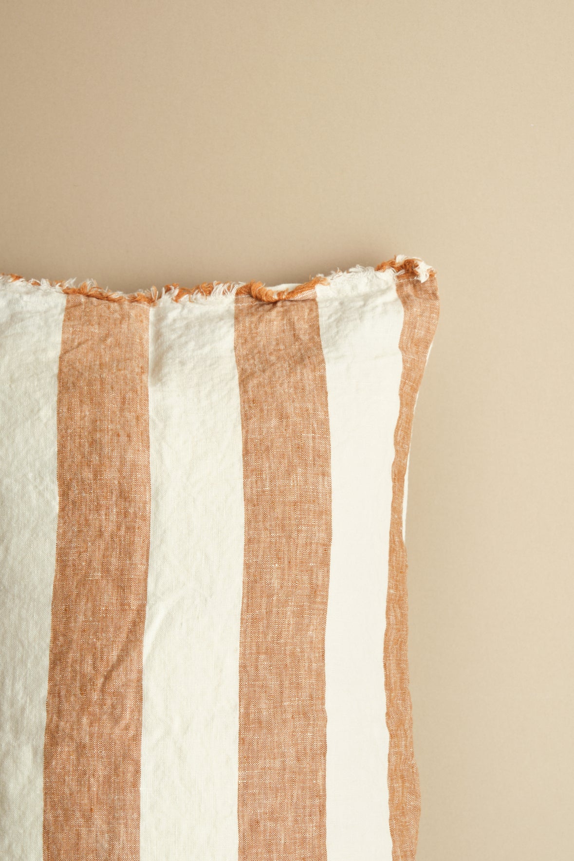 Rust Stripe Rectangular Cushion