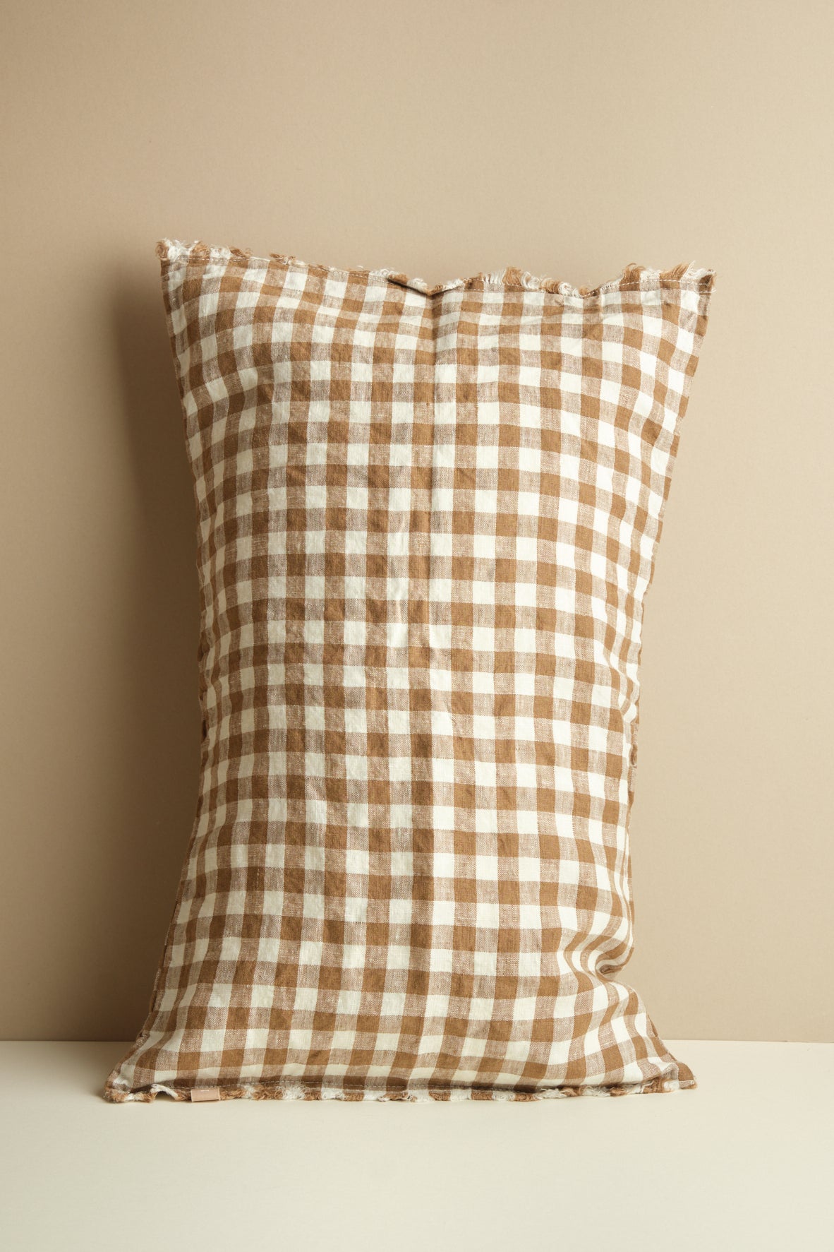 Frayed Edge Gingham Rectangular Cushion