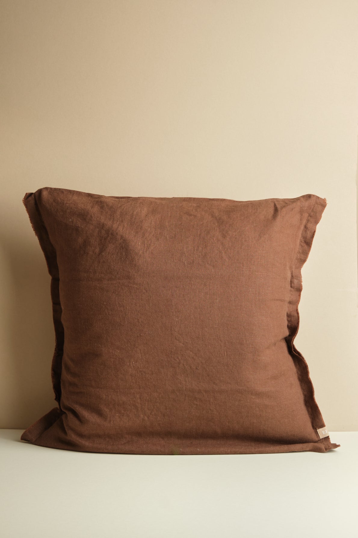 Chocolate Brown Square Linen Cushion