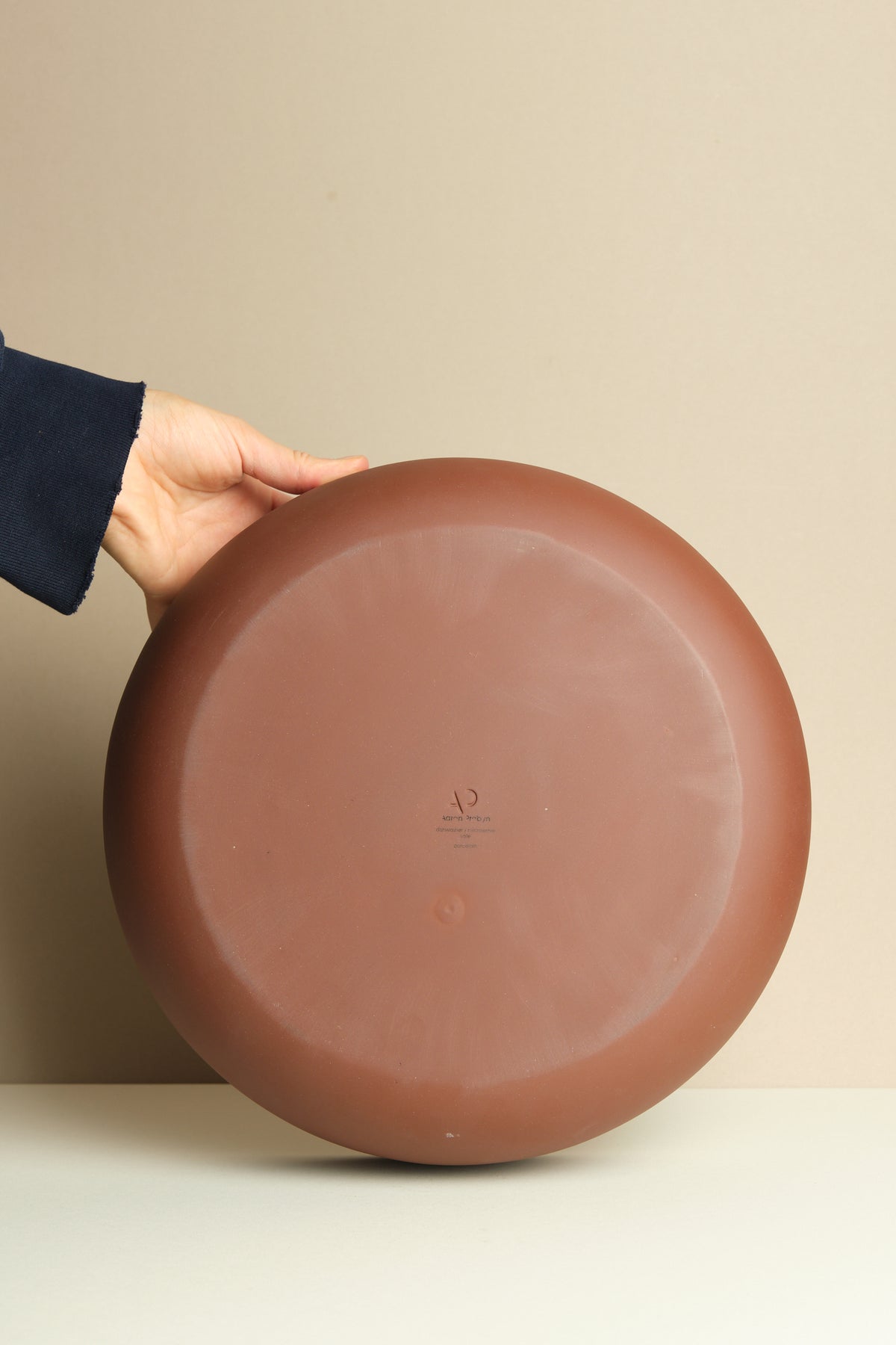 Deep Red Porcelain Serving Bowl