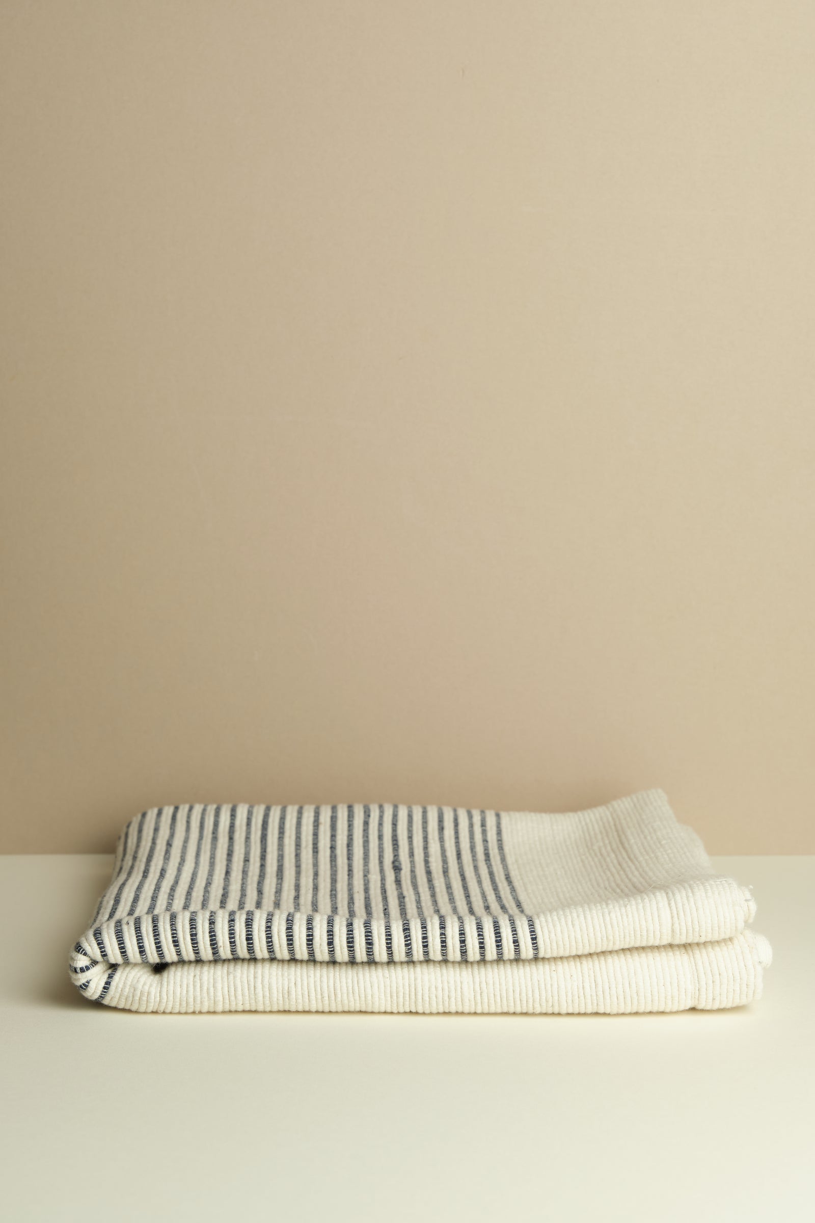 Blue Stripe Cotton Bath Mat