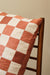 Terracotta Check Rectangular Handmade Cushion