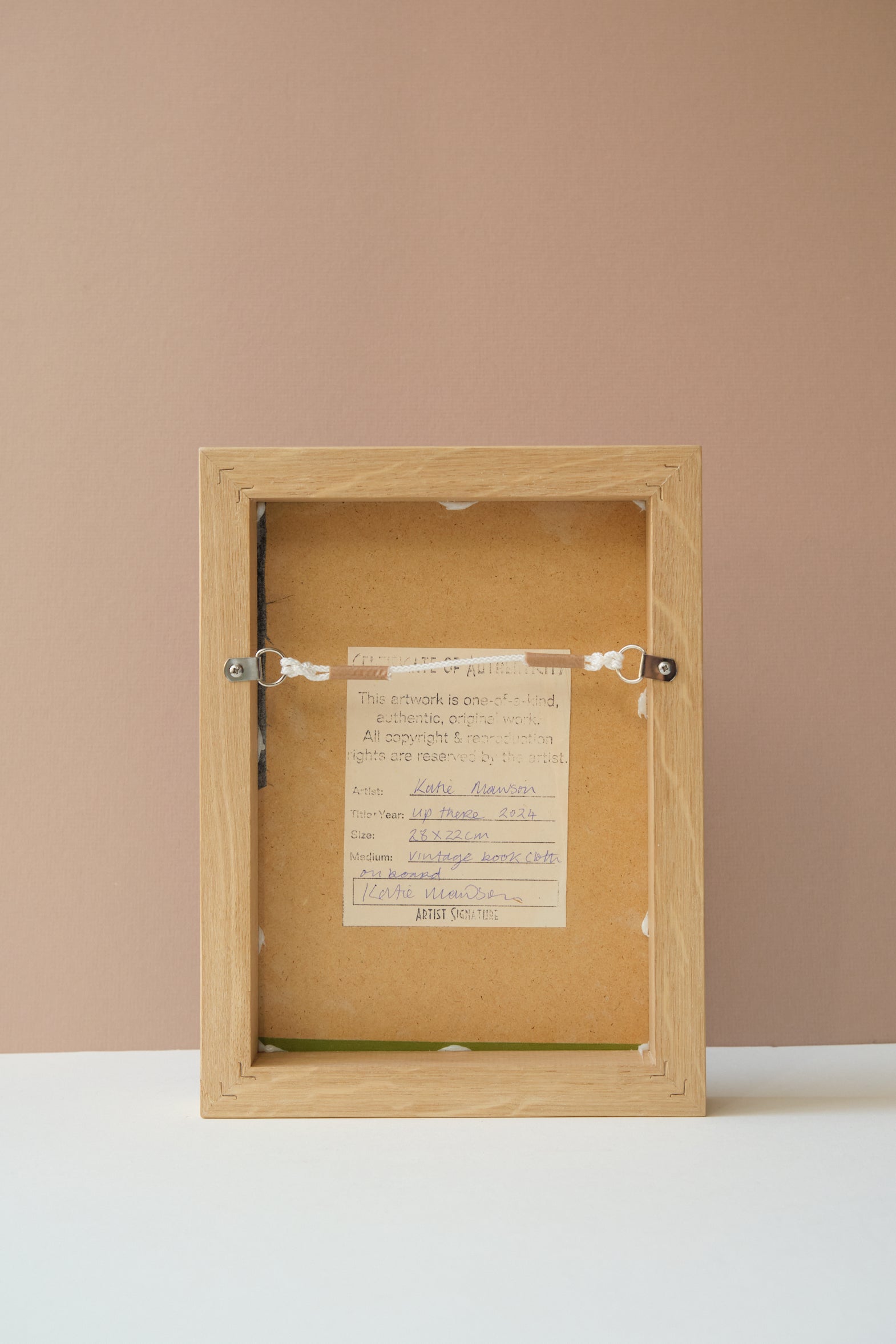 Vintage Book Cloth Artwork - Up There