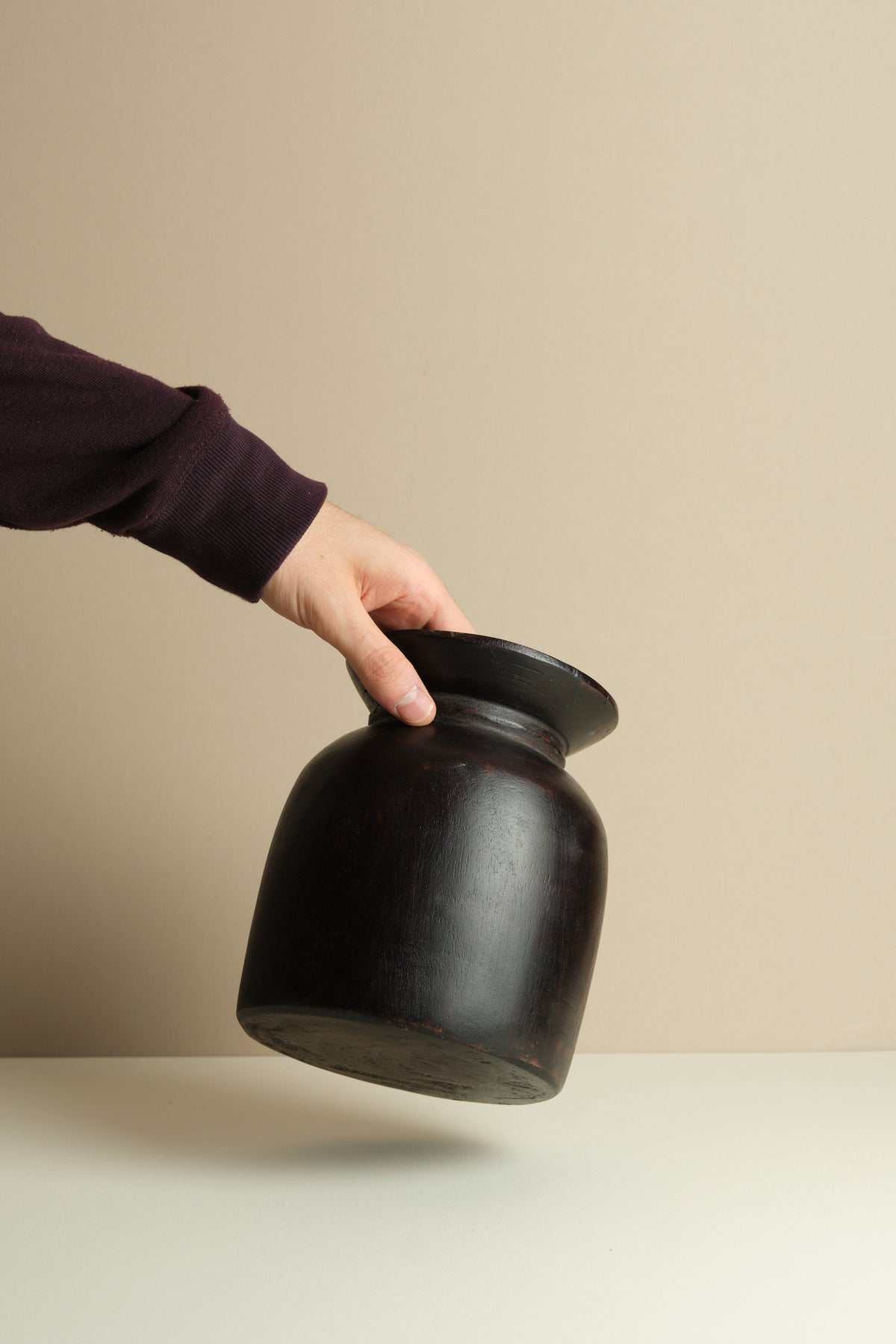 Vintage Wooden Oil Pots