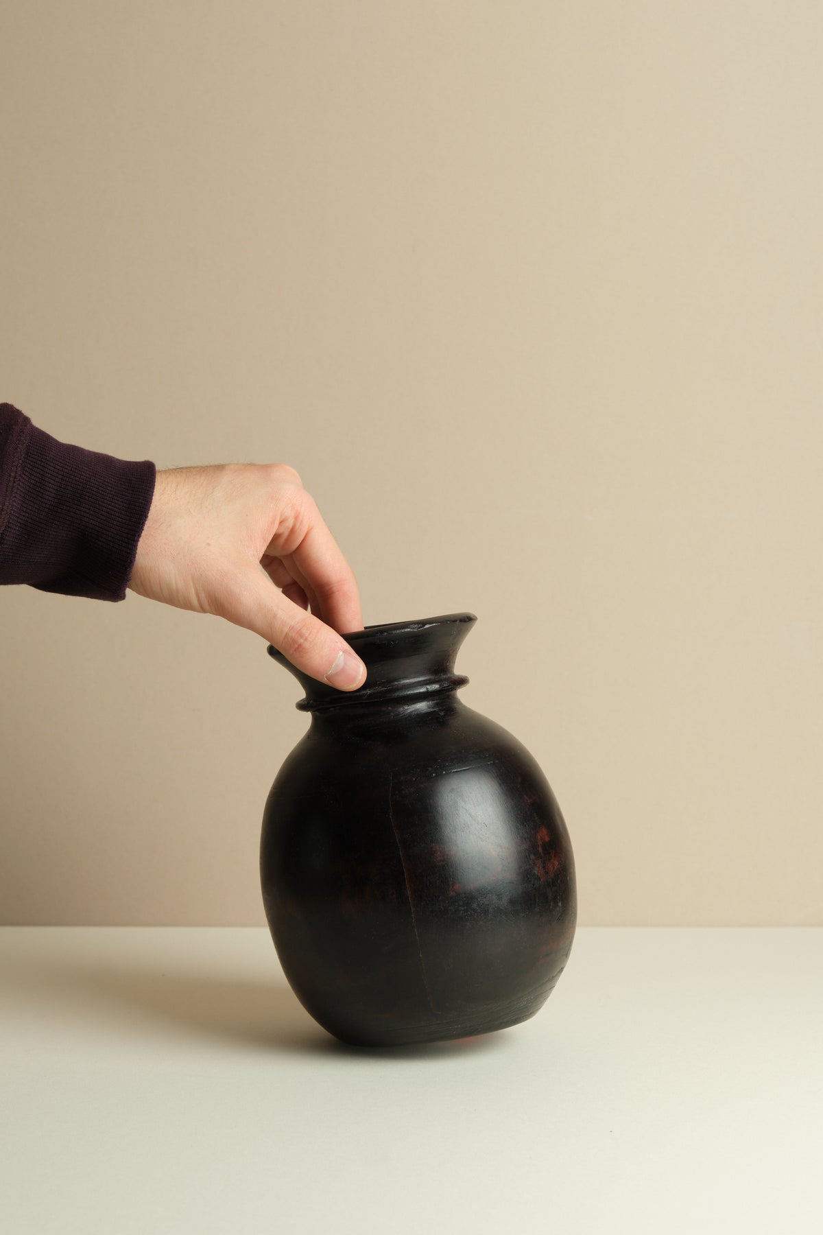 Vintage Wooden Oil Pots