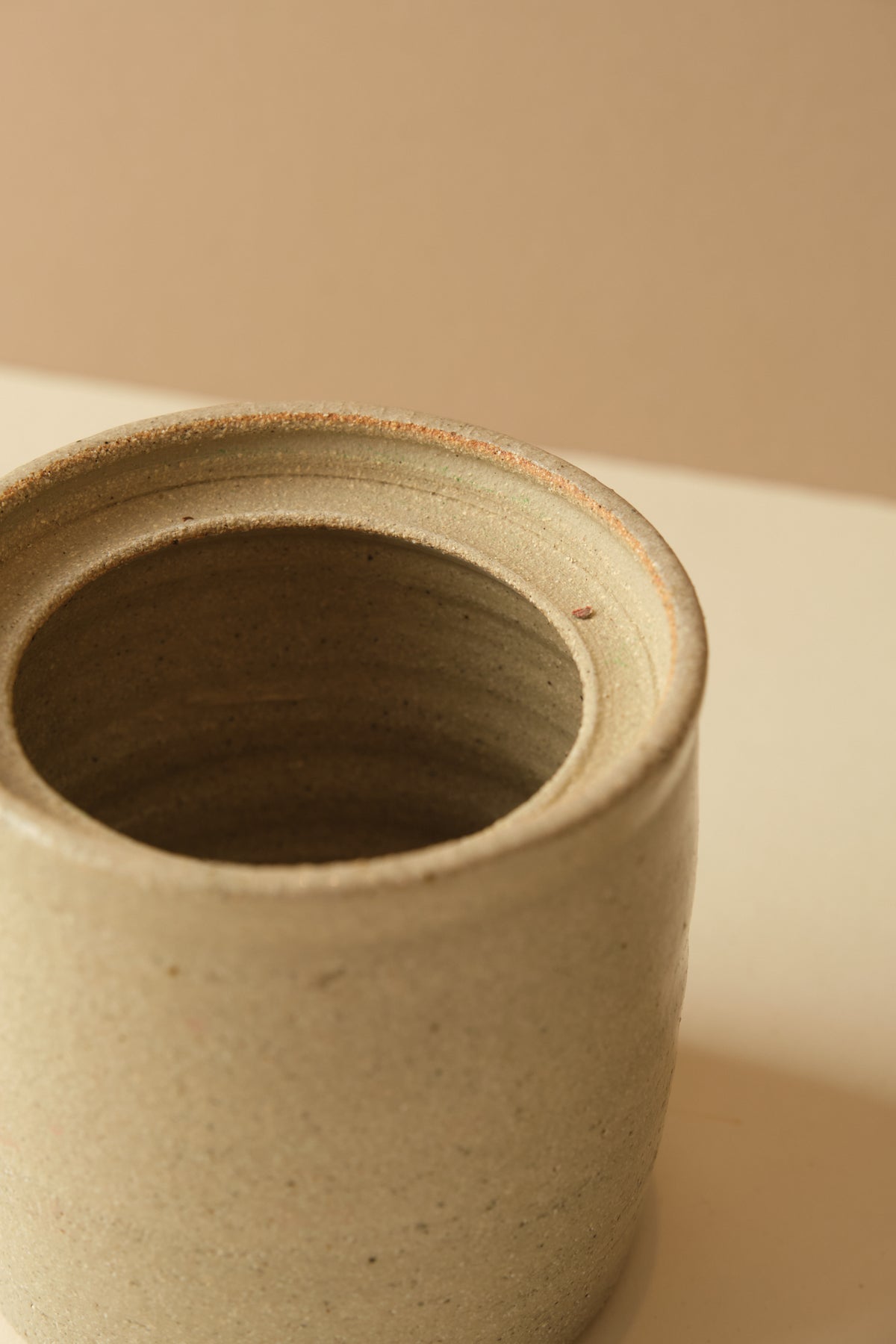 Sand Ceramic Cannister